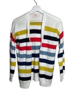 Gianni Bini Cardigan Girls Large Striped Knit Open Front Sweater